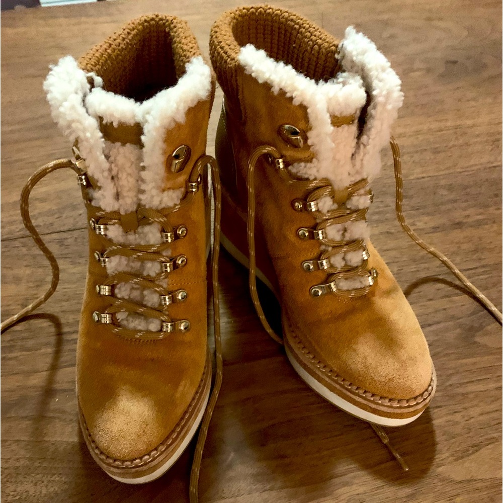 Kate Spade suede brown booties
